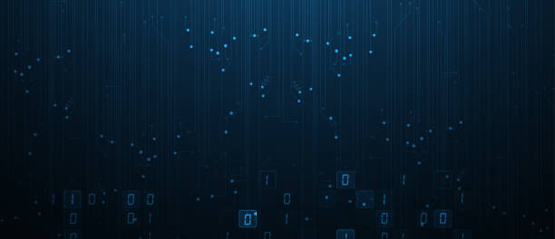 neural network concept. connected cells with links. high technology process. abstract background - 信息技术 幅插畫檔、美工圖案、卡通及圖標