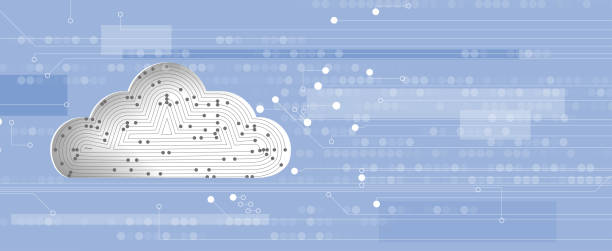 cloud technology. integrated digital web concept background - 云计算 幅插畫檔、美工圖案、卡通及圖標