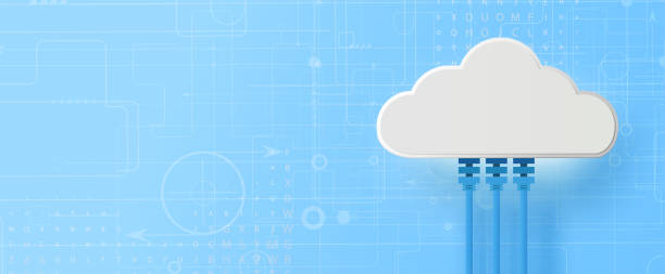 cloud technology. integrated digital web concept background - 云计算 幅插畫檔、美工圖案、卡通及圖標